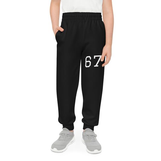 Athletic Youth Joggers with Number 67 - Stylish and Comfortable Pants for Kids
