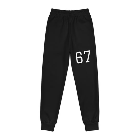 Athletic Youth Joggers with Number 67 - Stylish and Comfortable Pants for Kids
